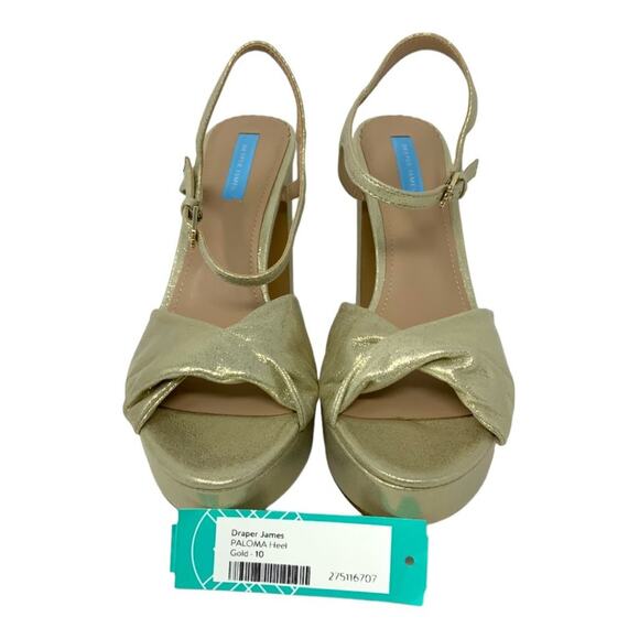 Draper James Paloma Platform Heel Gold Twist Toe Size 10 NWT $128 MSRP NWT - Picture 4 of 7